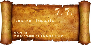 Tanczer Teobald névjegykártya